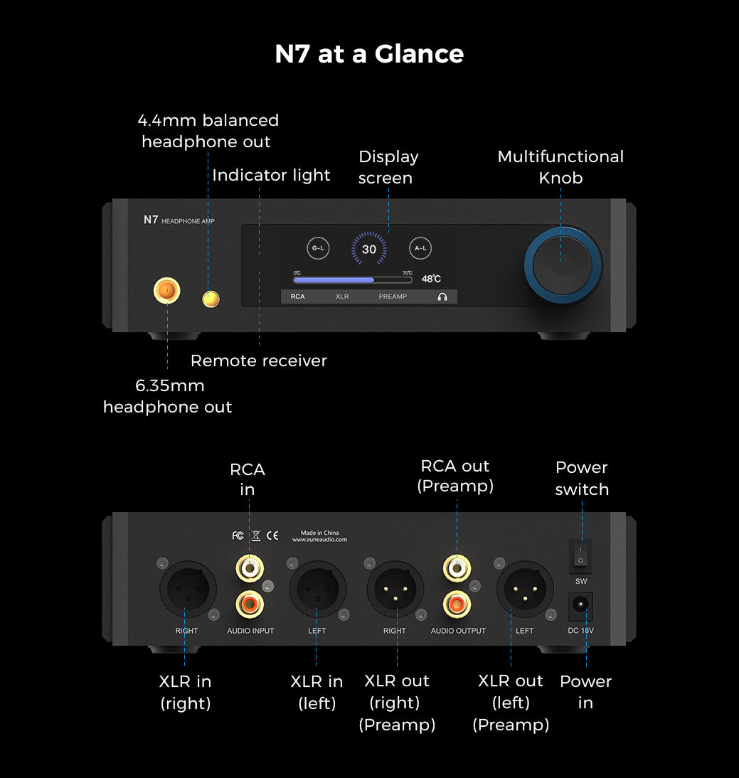 Aune N7 - Hörlursförstärkare Hörlursförstärkare