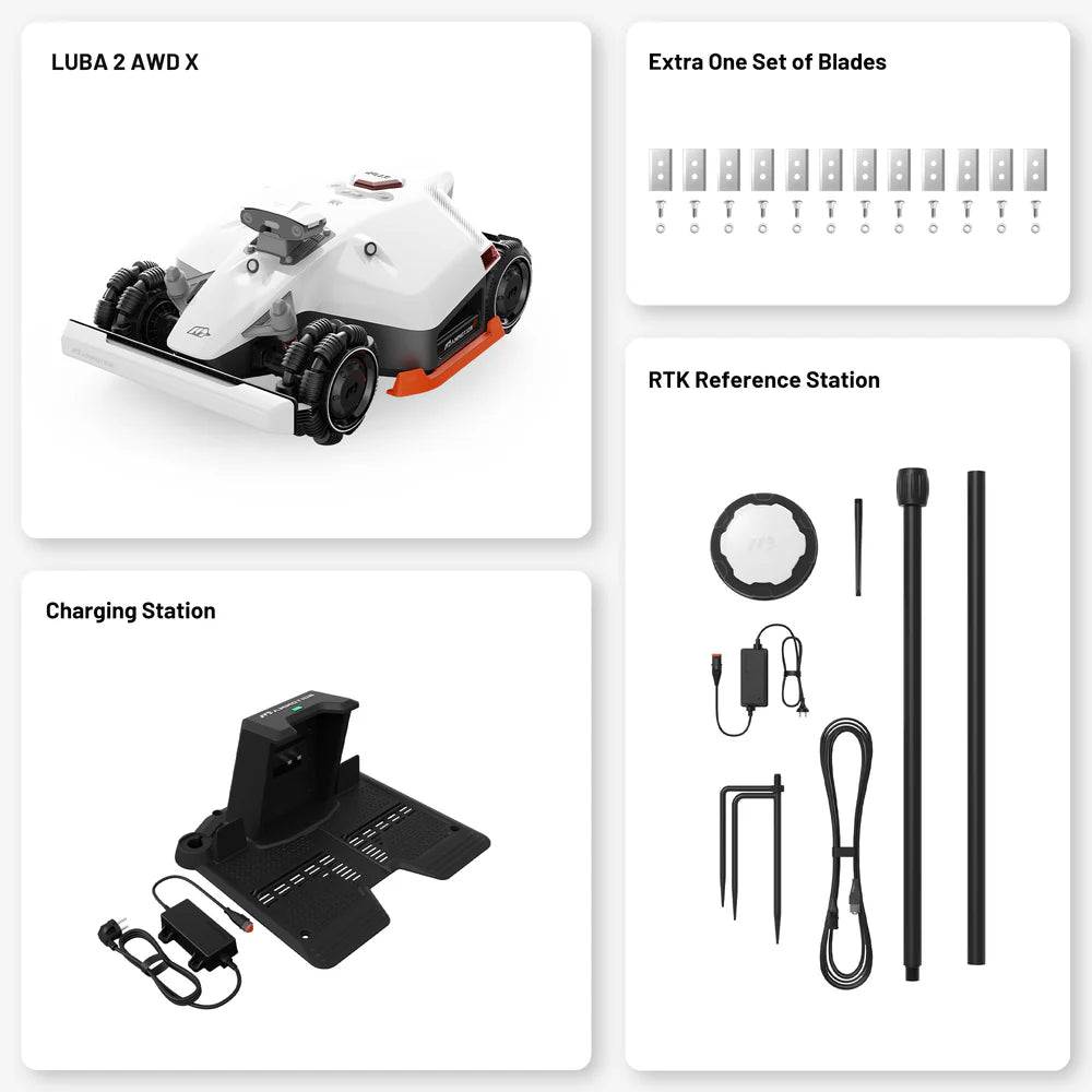 LUBA2 AWD 10000X - För 10000m2 Gränskabelfri Robotgräsklippare