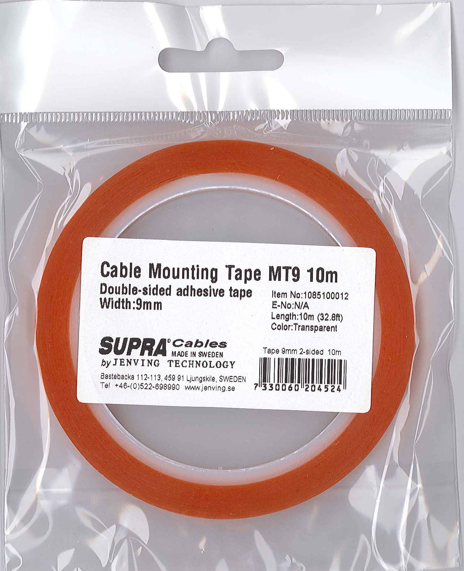 Supra Cable Mounting Tape MT9 - Dubbelhäftande tejp 10 m