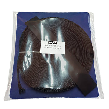 Supra Nylon Braid 15 Kit black - Nylonstrumpa 10m