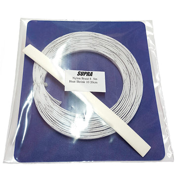 Supra Nylon Braid 8 Kit White - Nylonstrumpa 5m