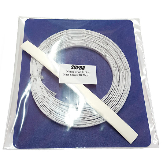 Supra Nylon Braid 8 Kit White - Nylonstrumpa 5m