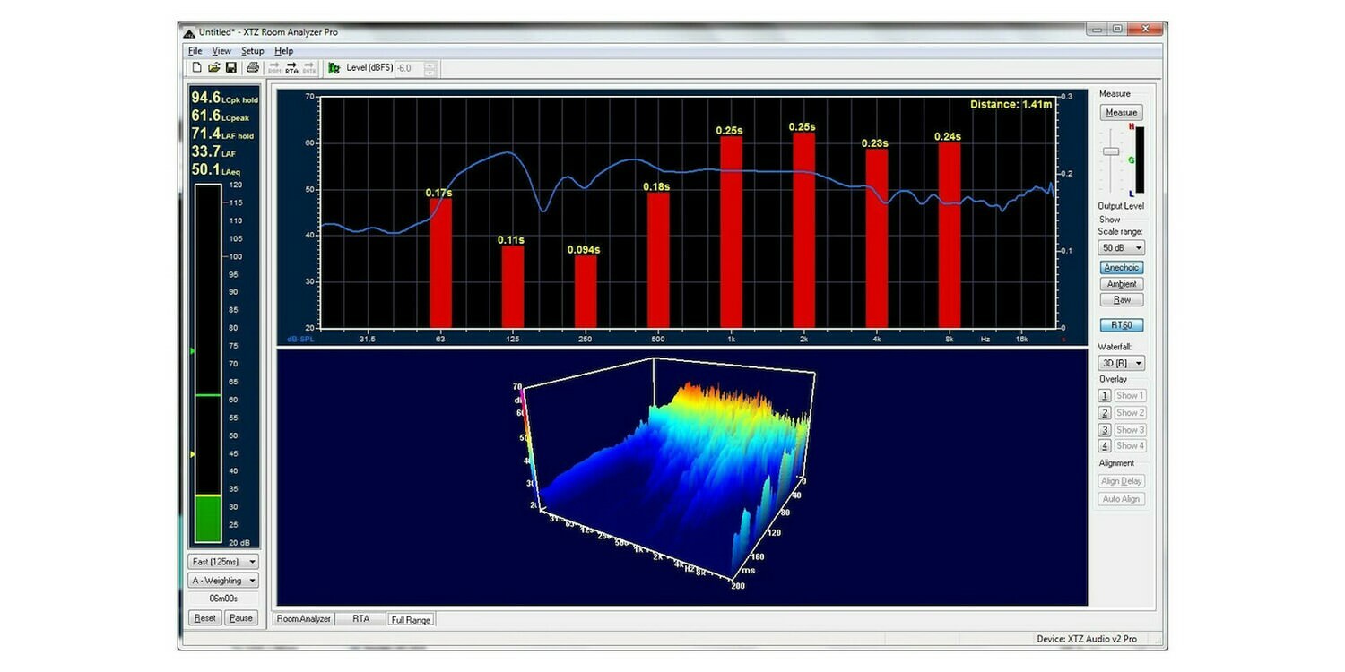 XTZ Room Analyzer II Pro - Mätverktyg
