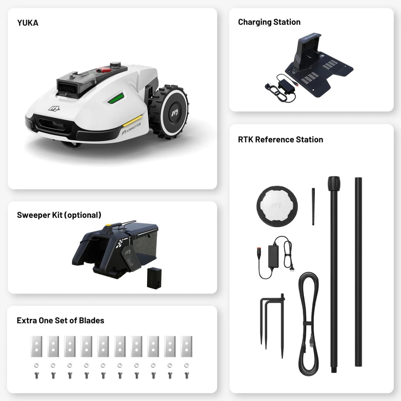 YUKA 3000 - För 3000m2 Gränskabelfri + Gratis garage Robotgräsklippare