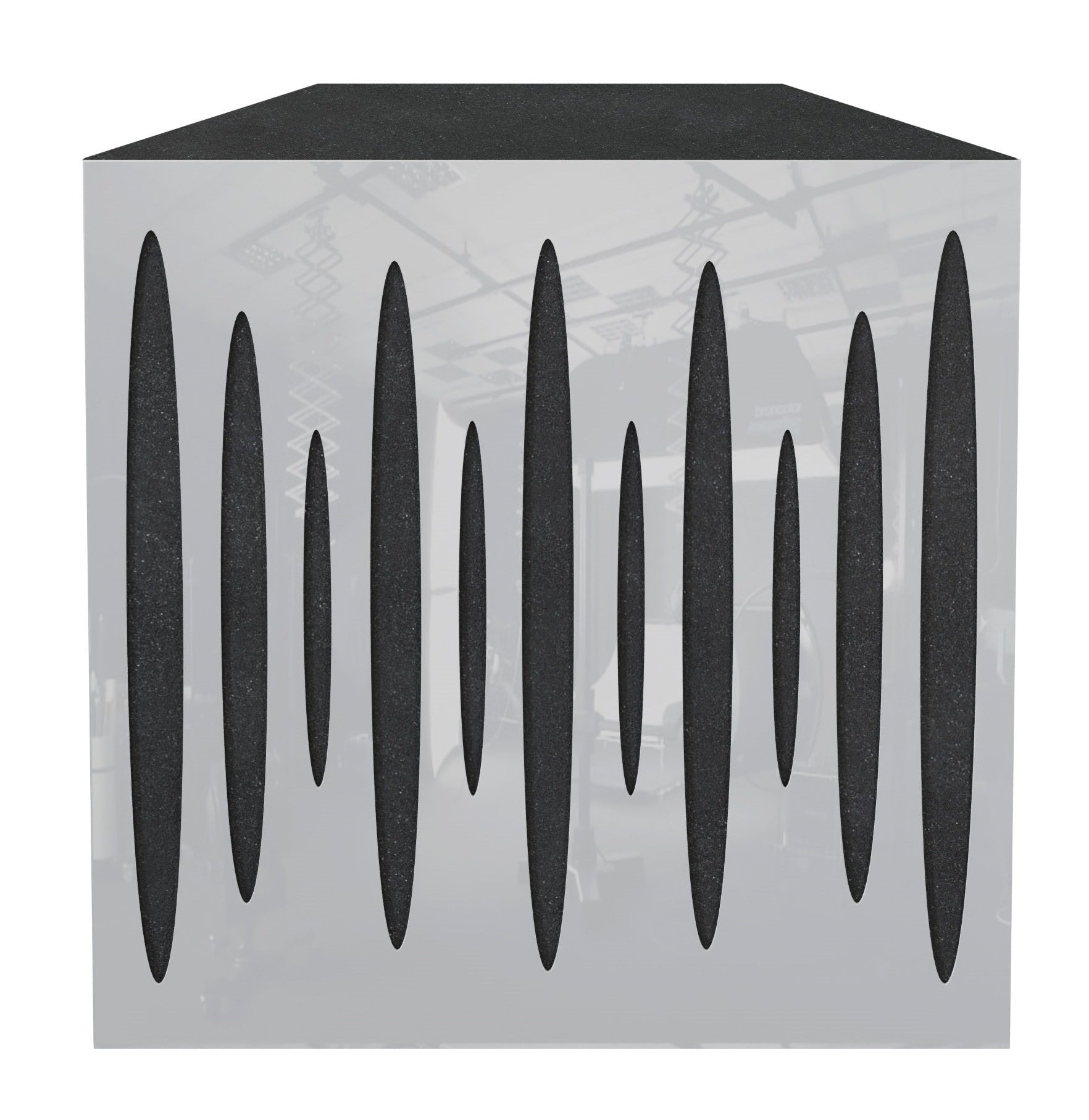 Akustikpanel 3D Puls Basfälla 50x50cm - Ljudabsorbent för hörn Ljudabsorbent Vit