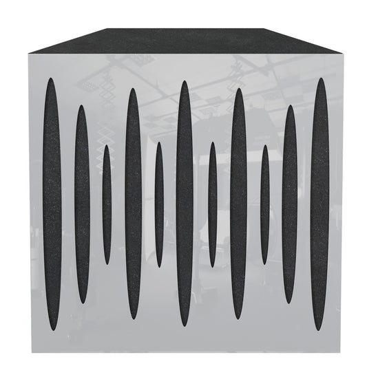 Akustikpanel 3D Puls Basfälla 50x50cm - Ljudabsorbent för hörn Ljudabsorbent Vit