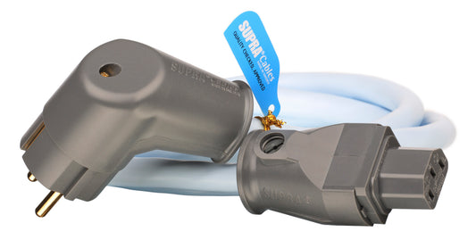 Supra LoRad 2.5 MK II CS-EU/A CEE 7/7 (vinklad) - IEC C13 Strömkabel EU-standard