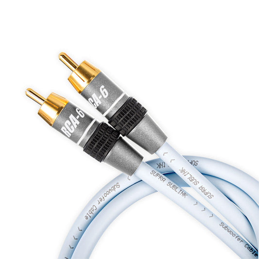 Supra Sublink 1RCA - 1RCA Analog RCA-kabel 2 Meter Blå