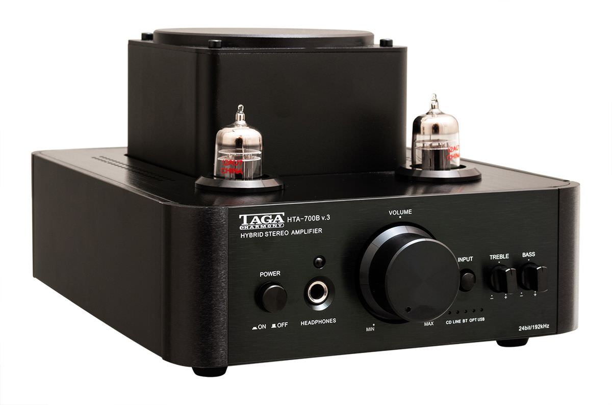 TAGA HTA-700B V.3 - Kompakt HiFi Förstärkare Stereoförstärkare Svart