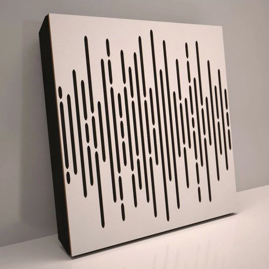 Akustikpanel 3D Wave 50x50cm - Ljudabsorbent för vägg Ljudabsorbent Vit