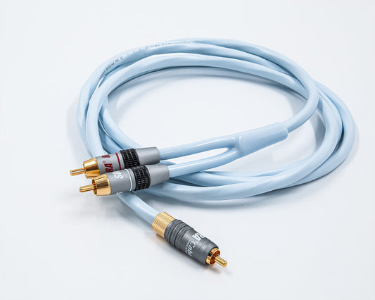 Supra Y-Link 2RCA - 1RCA Analog RCA-kabel 1 Meter Blå