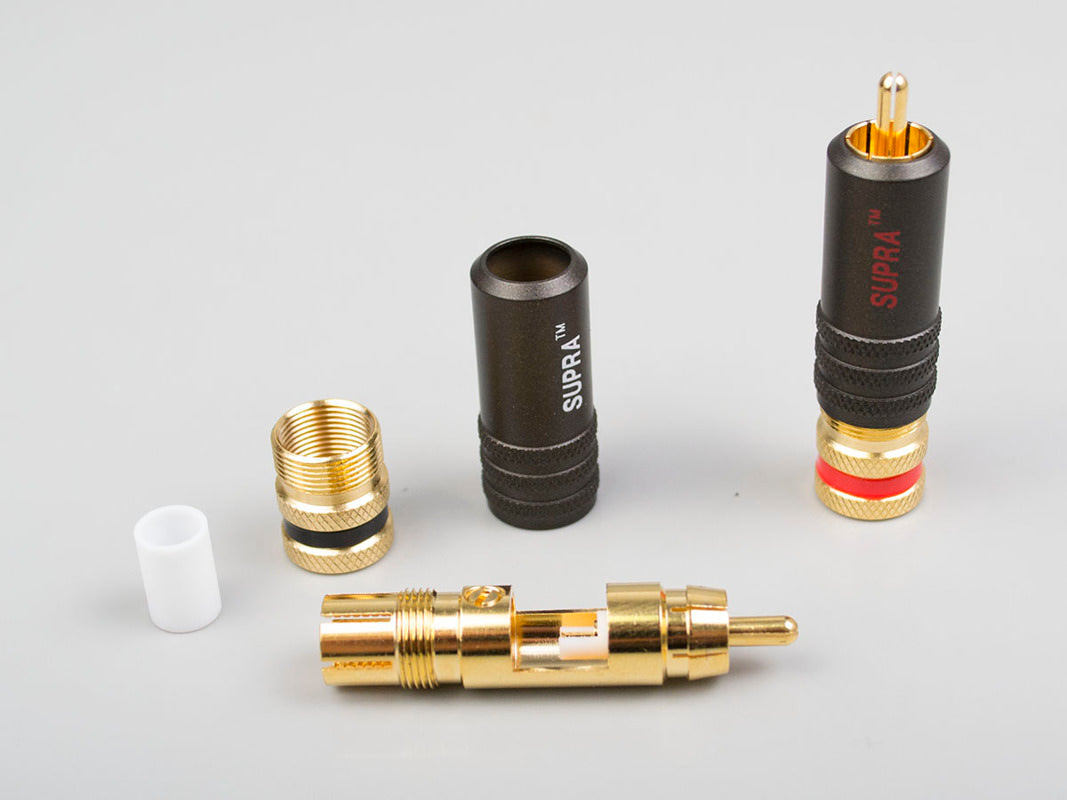 Supra PPSL RCA PLUG (pair) Röd/Vit RCA-kontakter