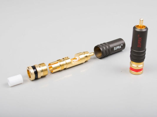 Supra PPSL RCA PLUG (pair) Röd/Vit RCA-kontakter