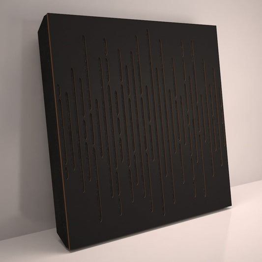 Akustikpanel 3D Wave 50x50cm - Ljudabsorbent för vägg Ljudabsorbent Svart