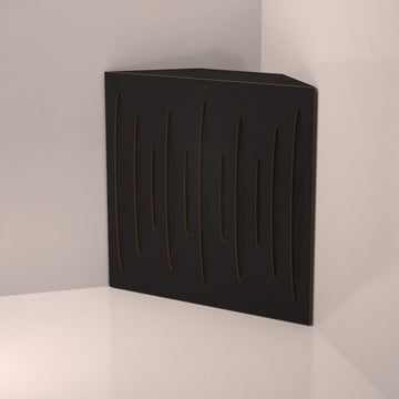 Akustikpanel 3D Puls Basfälla 50x50cm - Ljudabsorbent för hörn Ljudabsorbent Svart