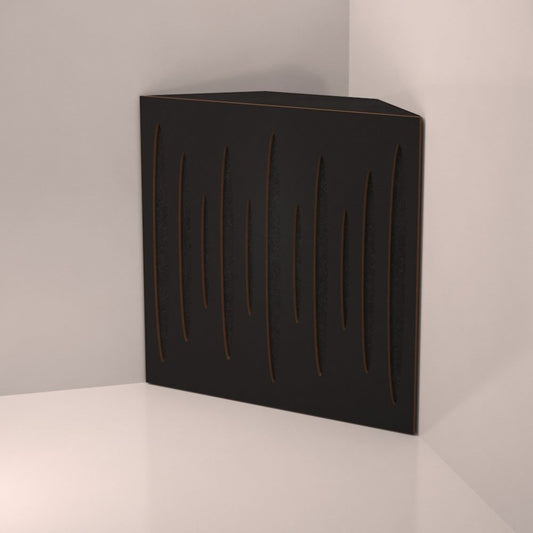 Akustikpanel 3D Puls Basfälla 50x50cm - Ljudabsorbent för hörn Ljudabsorbent Svart