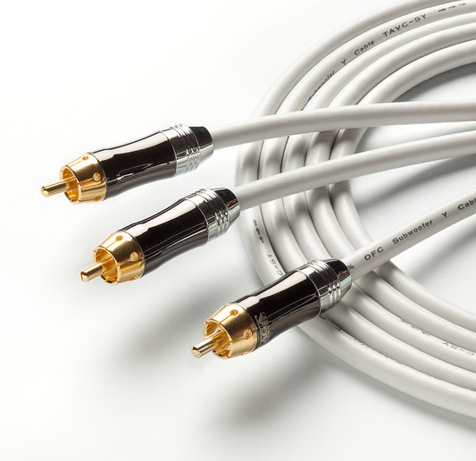 TAGA TAVC-SY Subwoofer Y-kabel 3m Analog RCA-kabel
