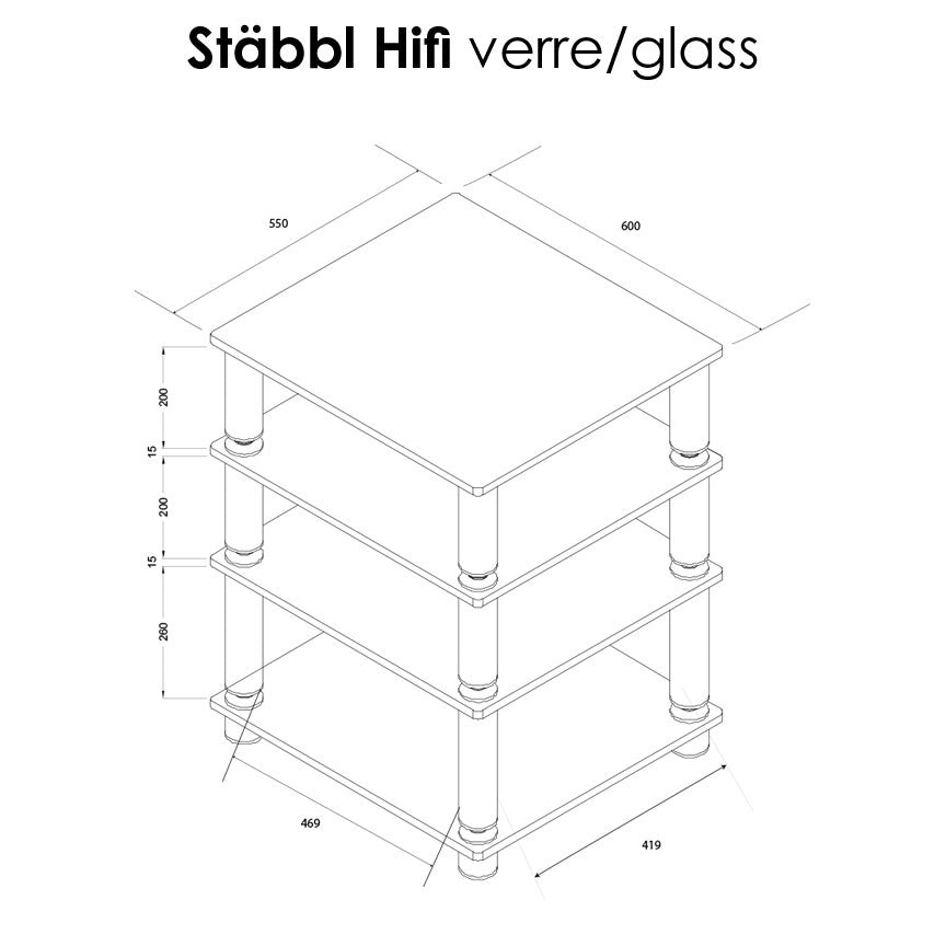 Norstone Stäbbl Hifi - Hifi-bänk Hifi-bänk