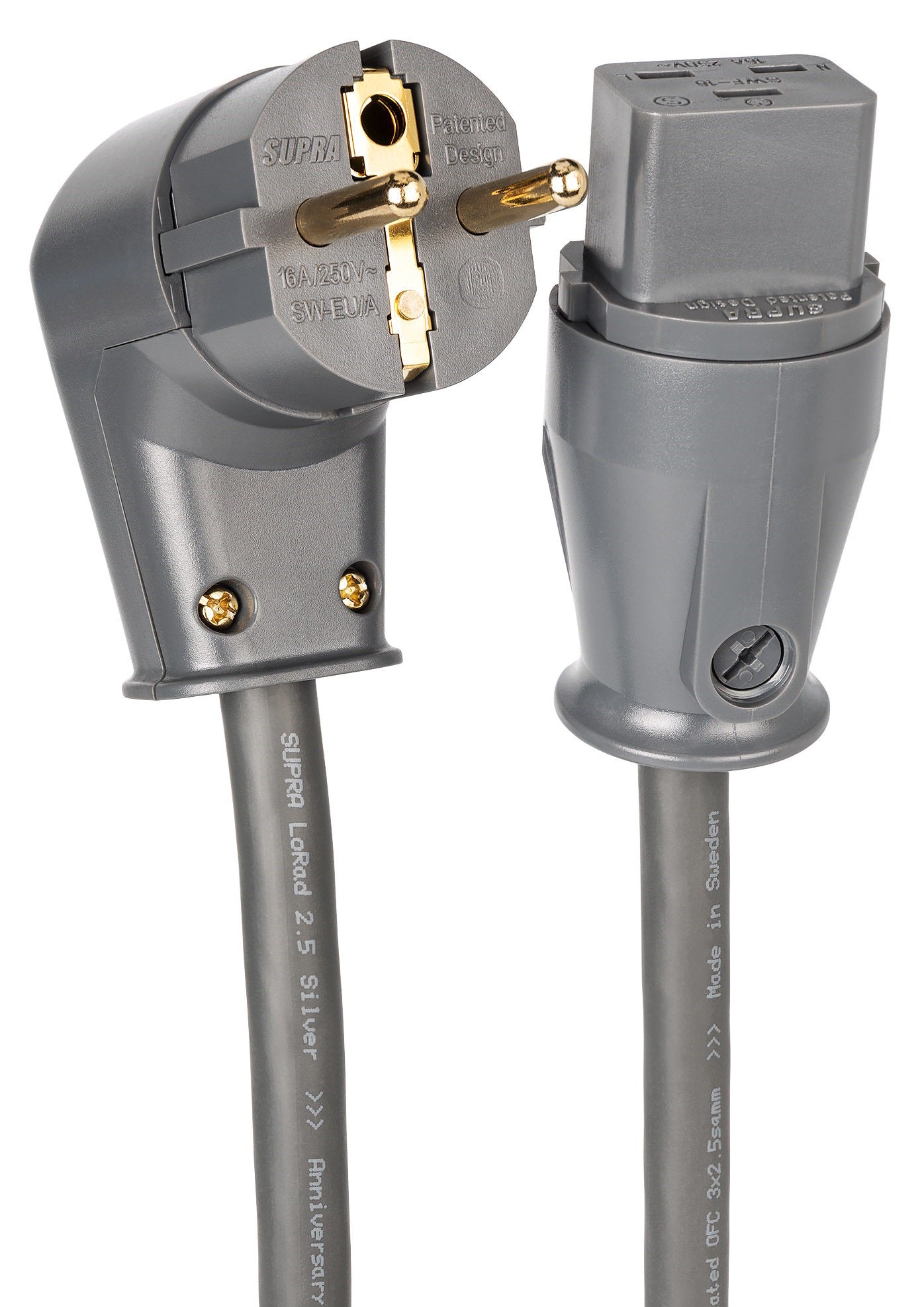 Supra Anniversary LoRad 2.5 SPC CS-16-EU CEE 7/7 (angled) - IEC C19 Strömkabel IEC C19 16A