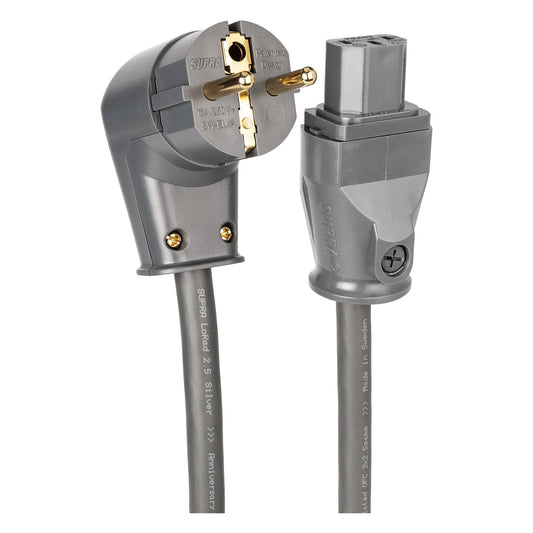 Supra Anniversary LoRad 2.5 SPC CS-EU/A CEE 7/7 (angled) - IEC C13 Strömkabel EU-standard