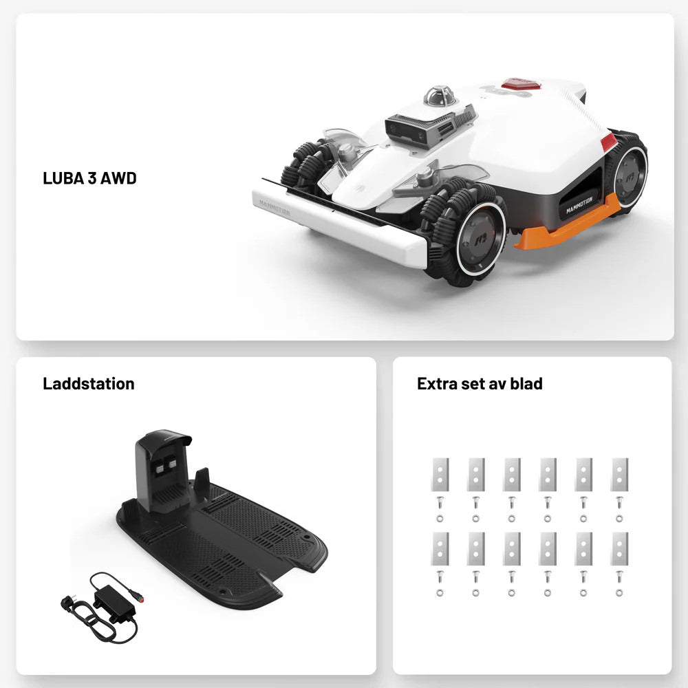 LUBA 3 AWD 10000 (2026) - Gränskabelfri Robotgräsklippare för 10000m² Robotgräsklippare