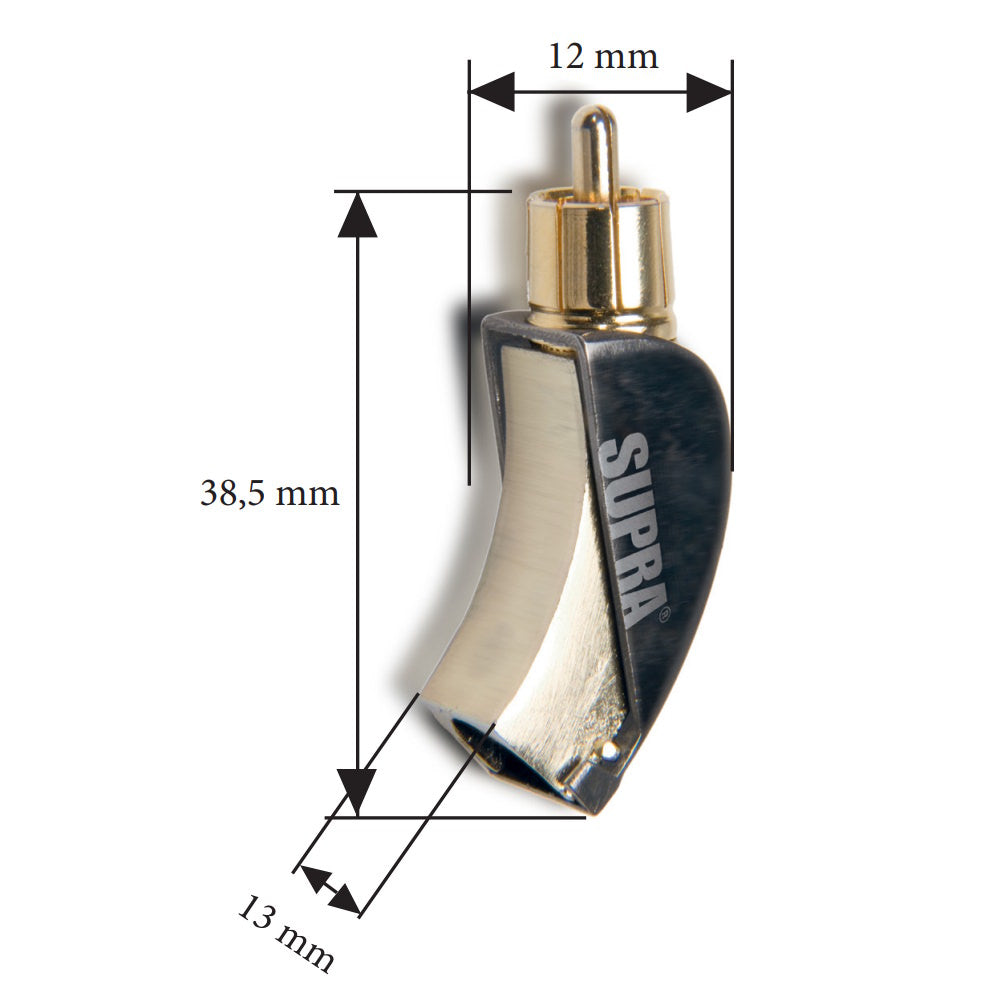 Supra PPR-B - Vinklad RCA-kontakt (2-pack) RCA-kontakter