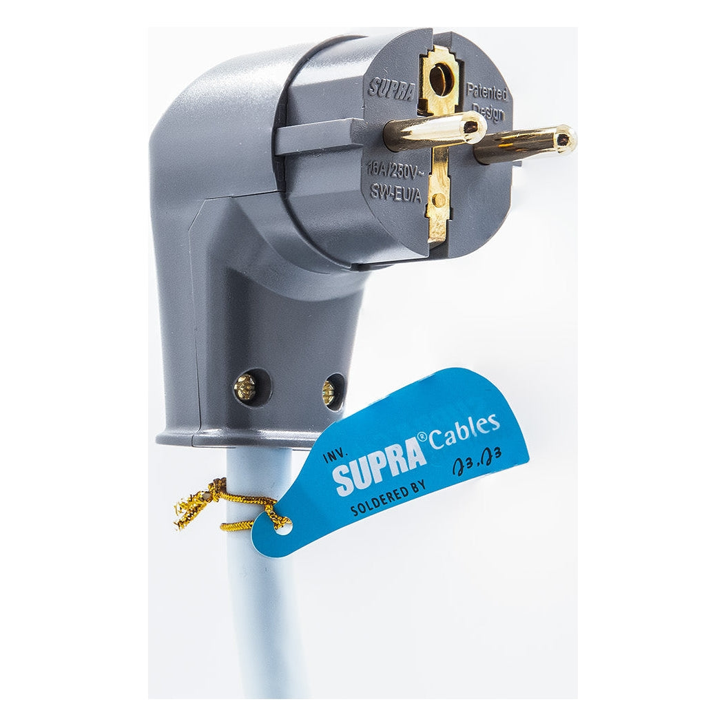 Supra LoRad 2.5 MK II CS-EU/A CEE 7/7 (vinklad) - IEC C13 Strömkabel EU-standard