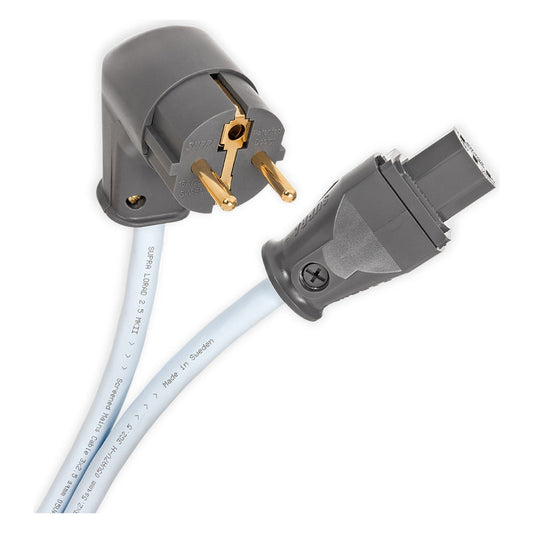 Supra LoRad 2.5 MK II CS-EU/A CEE 7/7 (vinklad) - IEC C13 Strömkabel EU-standard