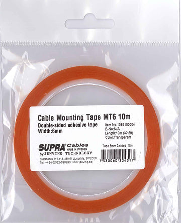 Supra Cable Mounting Tape MT6 - Dubbelhäftande tejp 10 m Supra