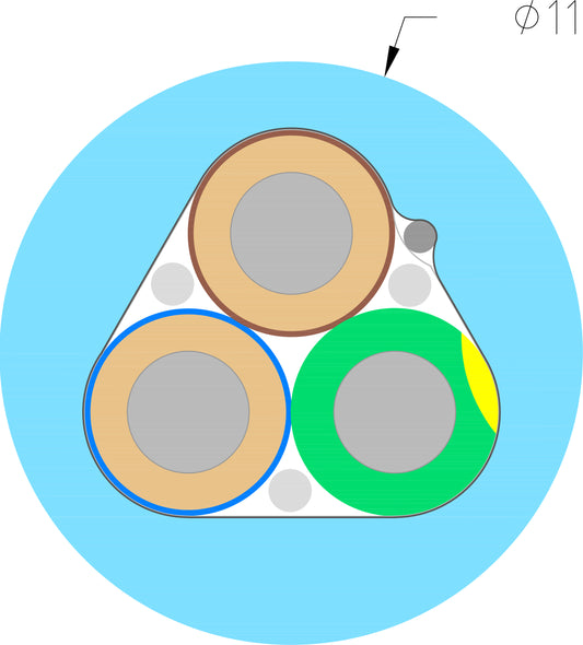 Supra LoRad 2.5 Excalibur - Strömkabel (per meter) Strömkabel lösmeter