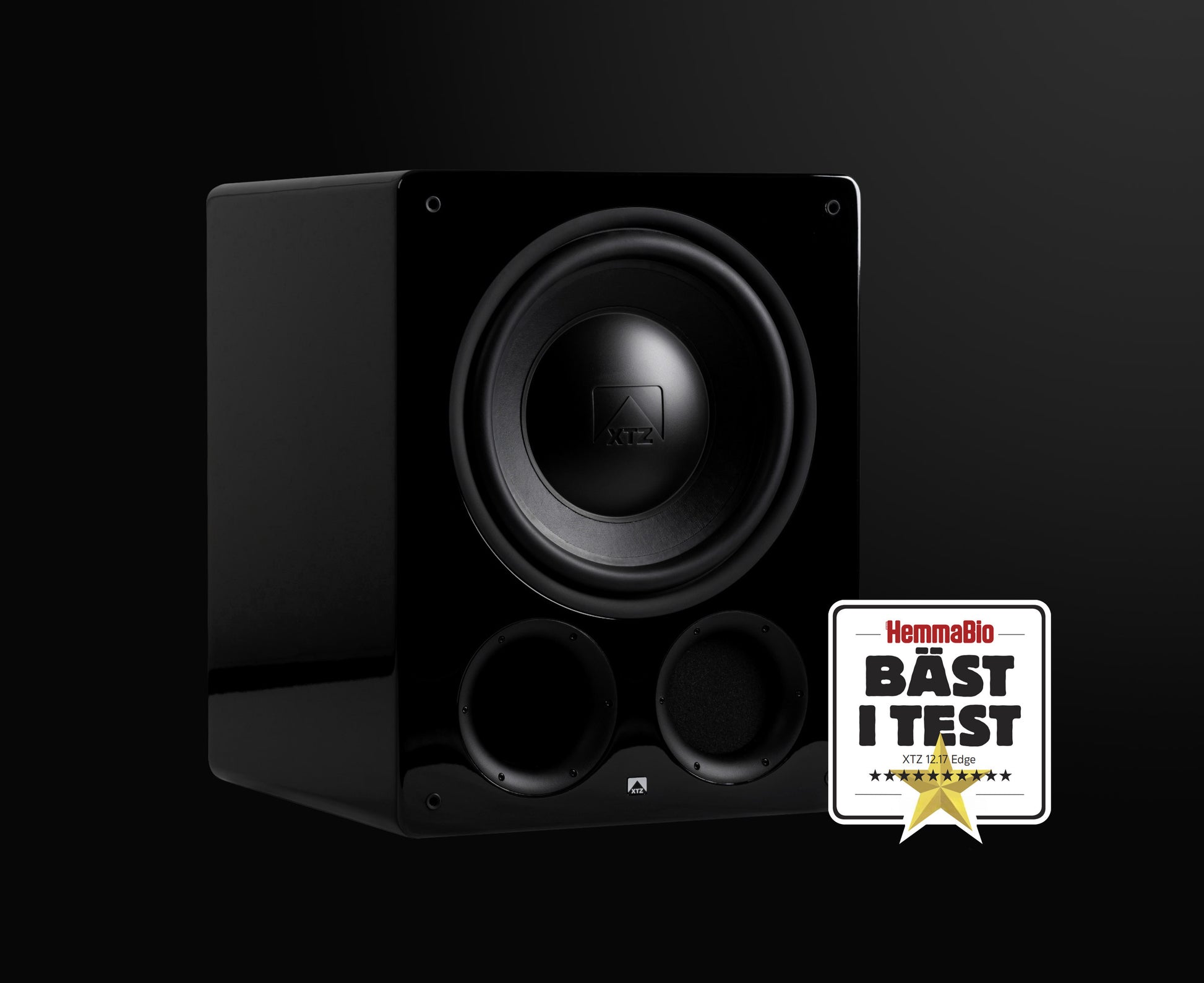 XTZ SUB 12.17 Edge - Subwoofer Högblank Svart