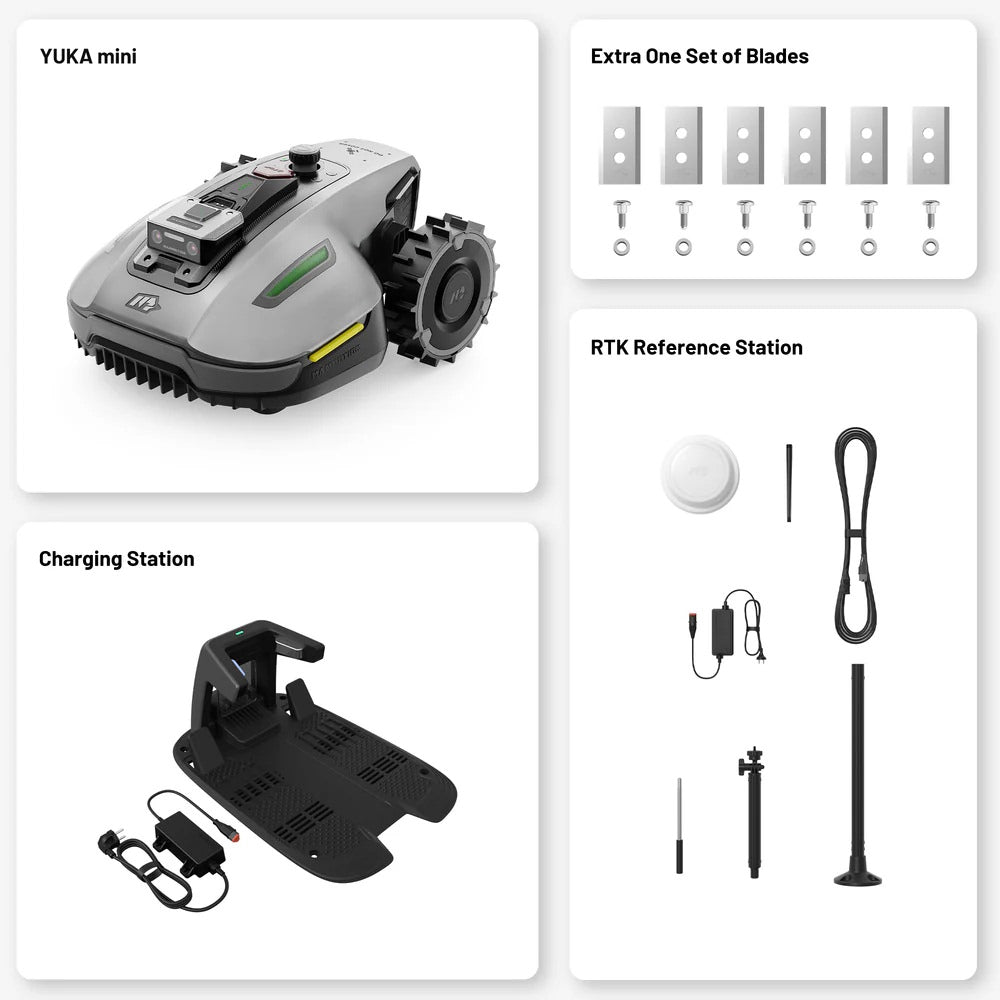 YUKA mini 800 - För 800m2 Gränskabelfri Robotgräsklippare