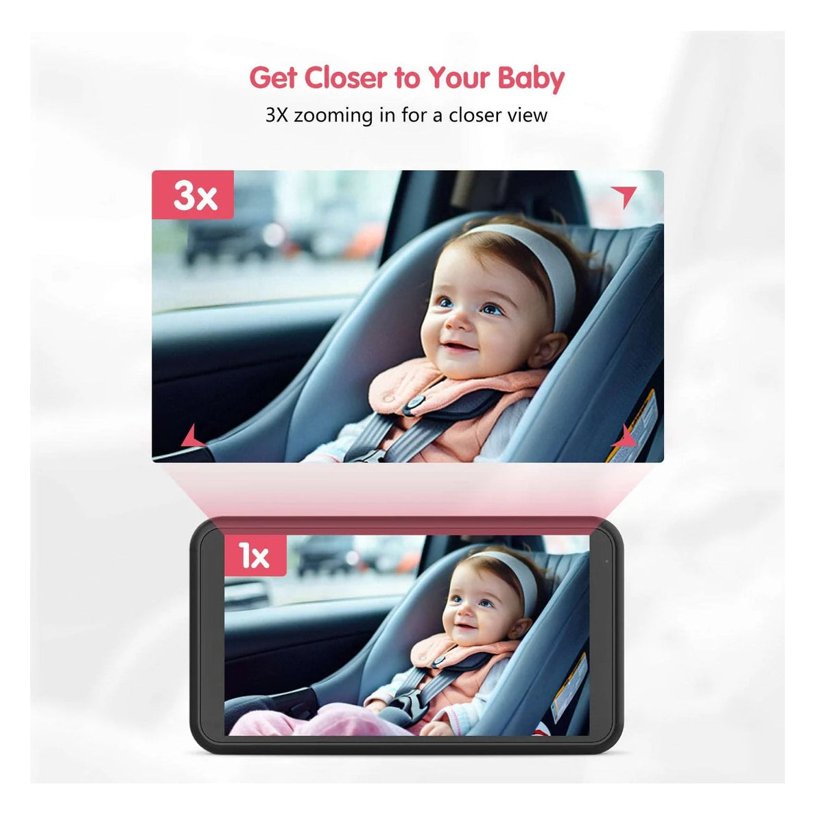 AutoVox BM2 - Babykamera för bil Babykamera