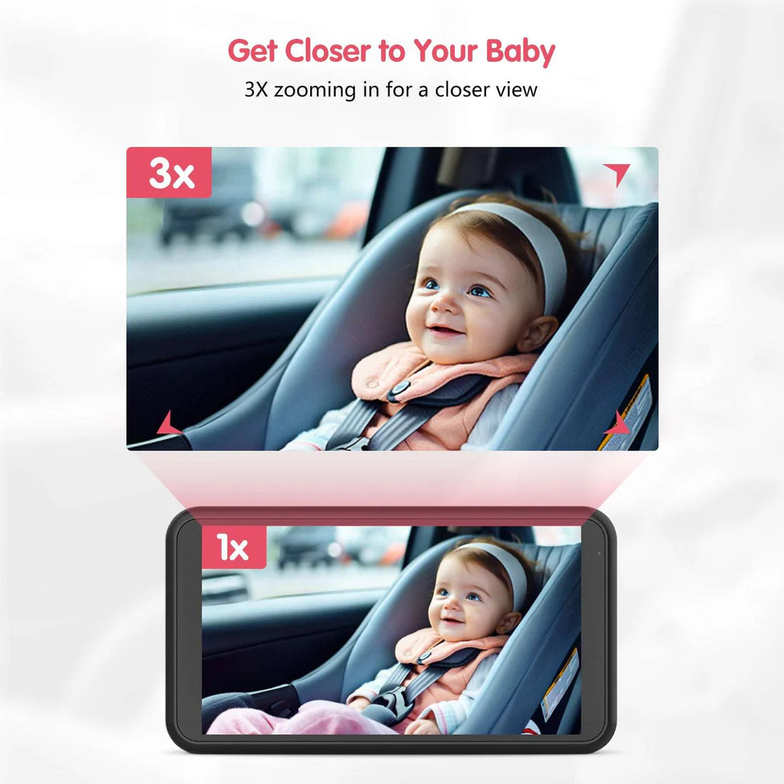AutoVox BM2 - Babykamera för bil Babykamera