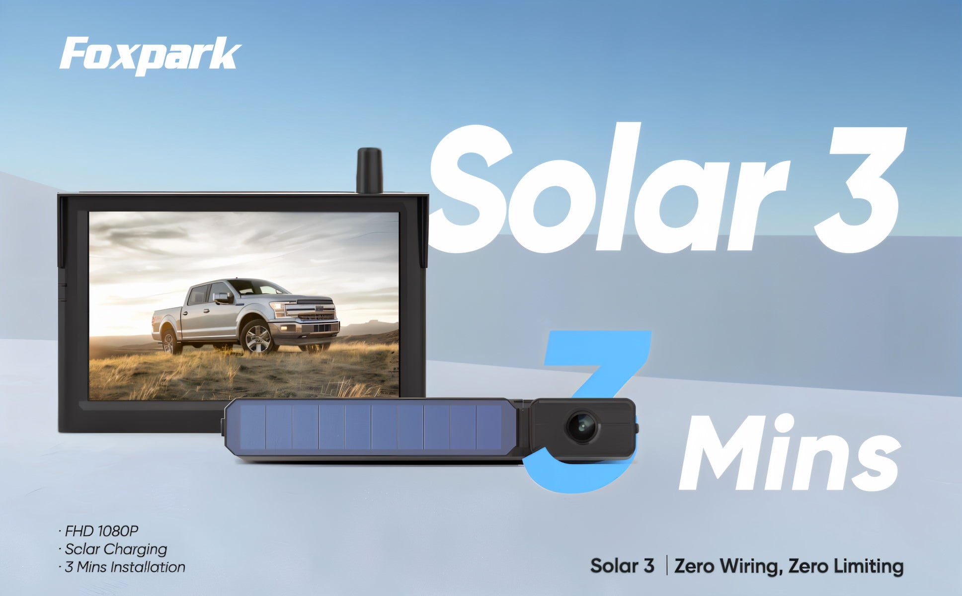 AutoVox Foxpark Solar 3A - Trådlös Backkamera Backkamera AutoVox