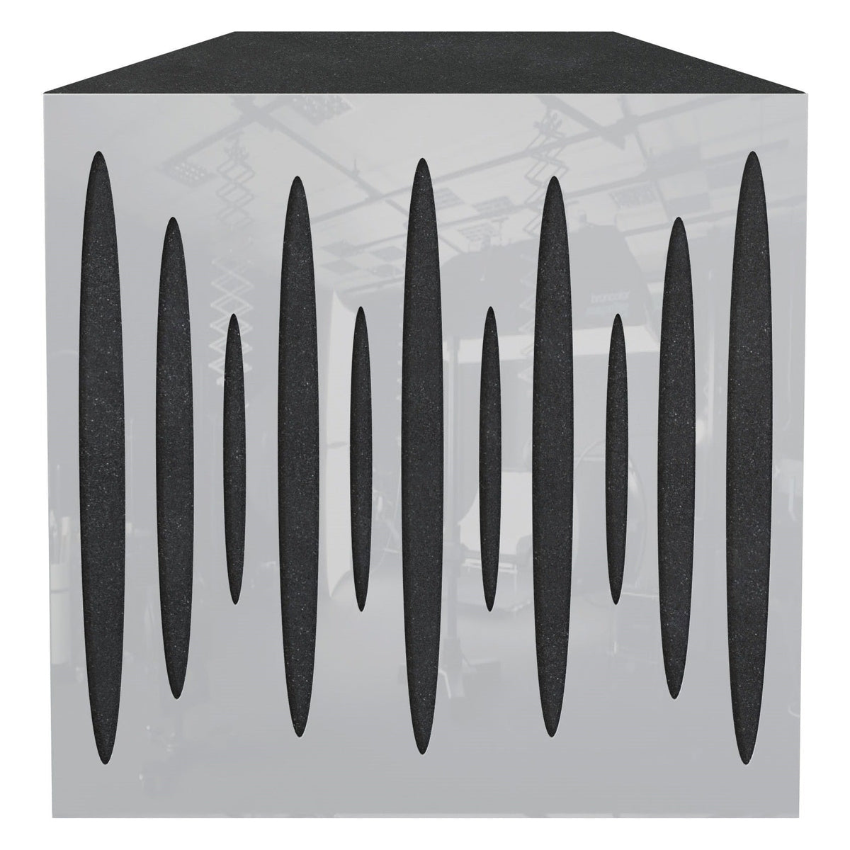 Akustikpanel 3D Puls Basfälla 50x50cm - Ljudabsorbent för hörn Ljudabsorbent Vit