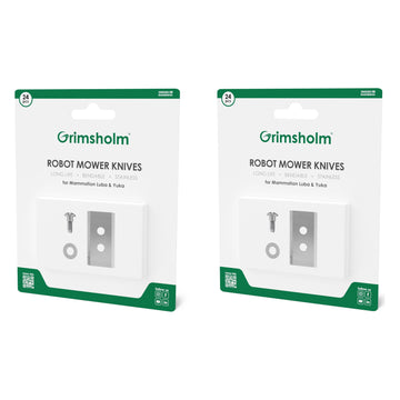 2st paket - Grimsholm 24-pack ersättningsblad för Luba & Yuka - Totalt 48st knivblad Tillbehör Robotgräsklippare