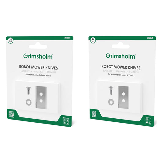 2st paket - Grimsholm 24-pack ersättningsblad för Luba & Yuka - Totalt 48st knivblad Tillbehör Robotgräsklippare