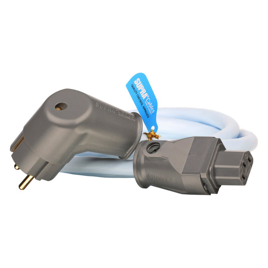 Supra LoRad 2.5 MK II CS-EU/A CEE 7/7 (vinklad) - IEC C13 Strömkabel EU-standard