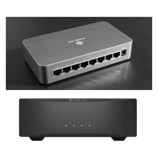NuPrime Omnia SW-8 + LPS-205 PSU Nätverksswitch