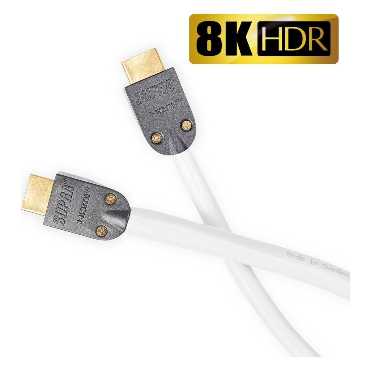 Supra HDMI 2.1 UHD8K & 4K WHITE (1-5m) Hdmi-kabel